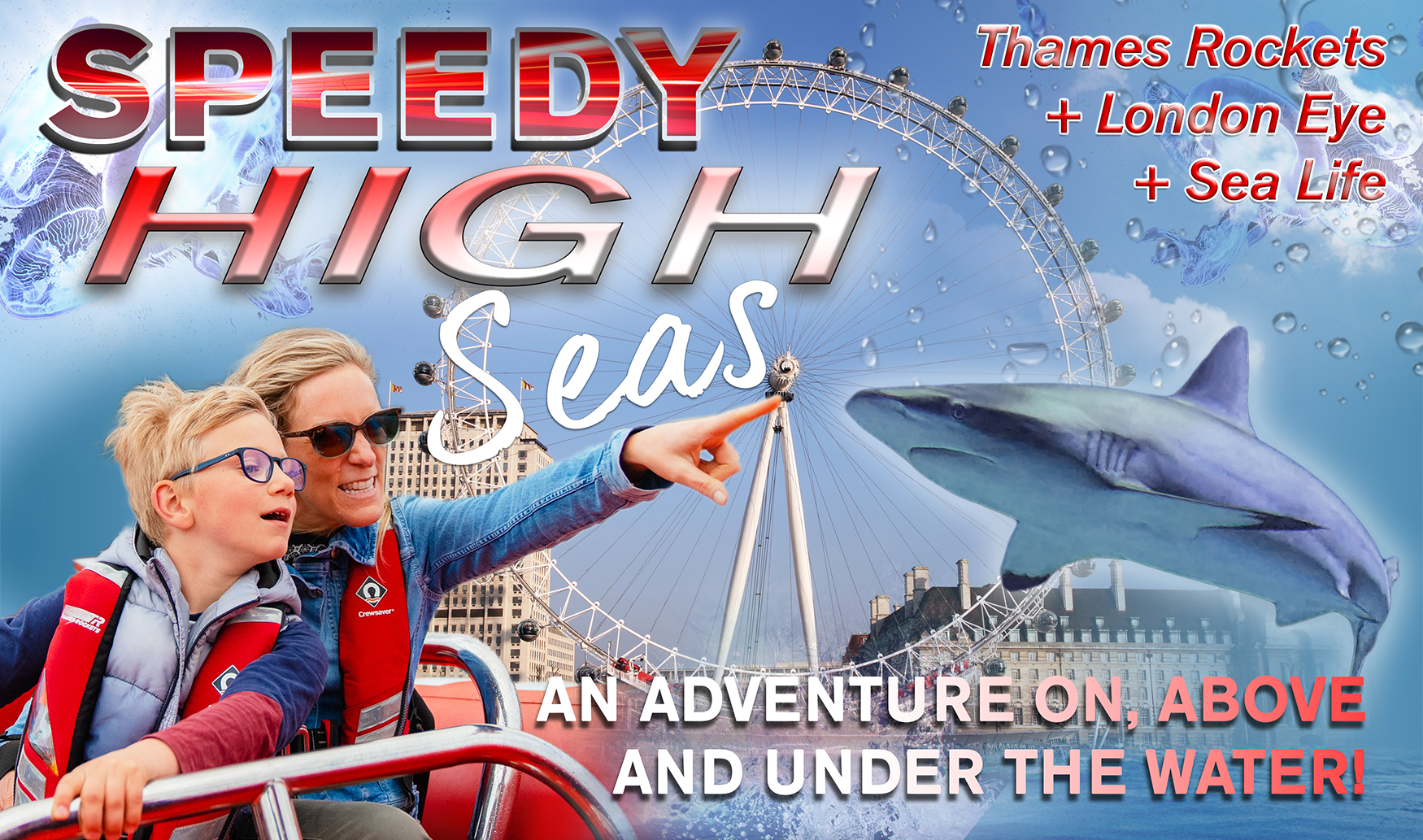 Picture of Speedy High Seas (50 mins + London Eye + Sealife)