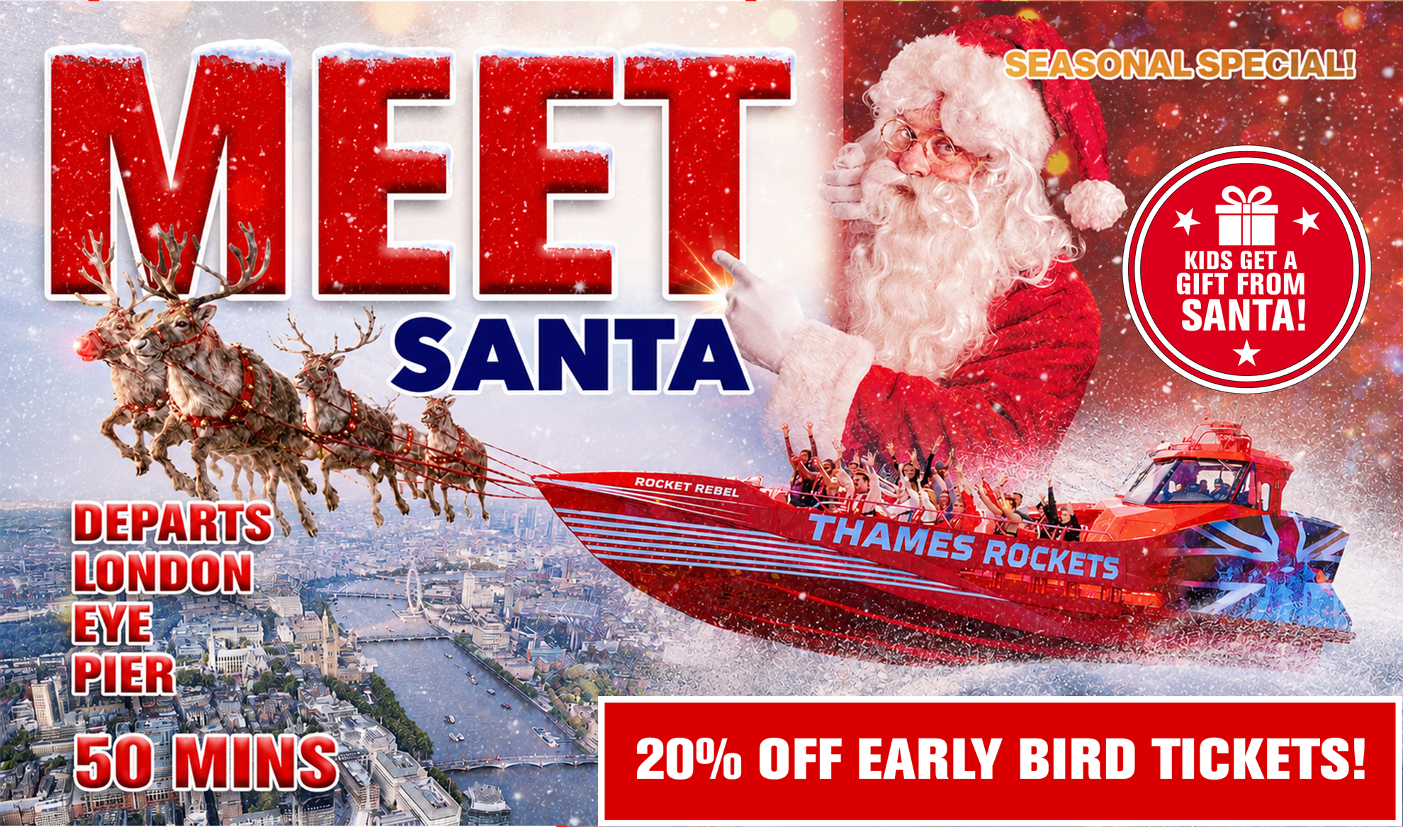 Meet Santa In London - London Speedboat