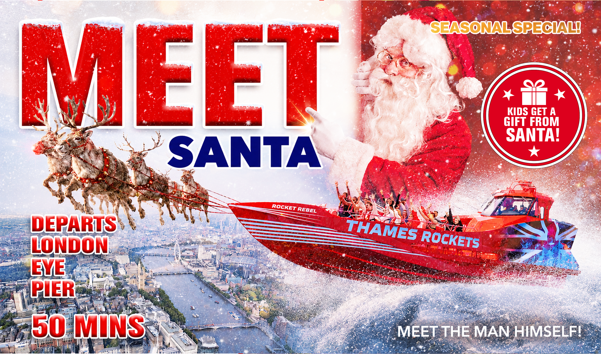 Meet Santa In London - London Speedboat Experience